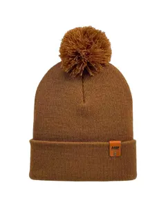 HAAKWEAR PomPom Beanie - Made in USA - Camel Brown