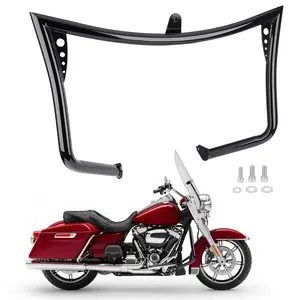 Gloss Black Highway Crash Bar Engine Guard For Harley Touring Road Electra Street Glide Road King 1997-2008
