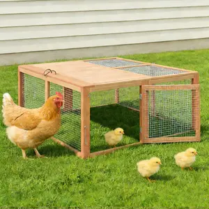 Folding Cages Operate Rabbit Cages, Portable Cages with Top and Side Doors, and Small Animals, Poultry and Pet Cages Outdoors