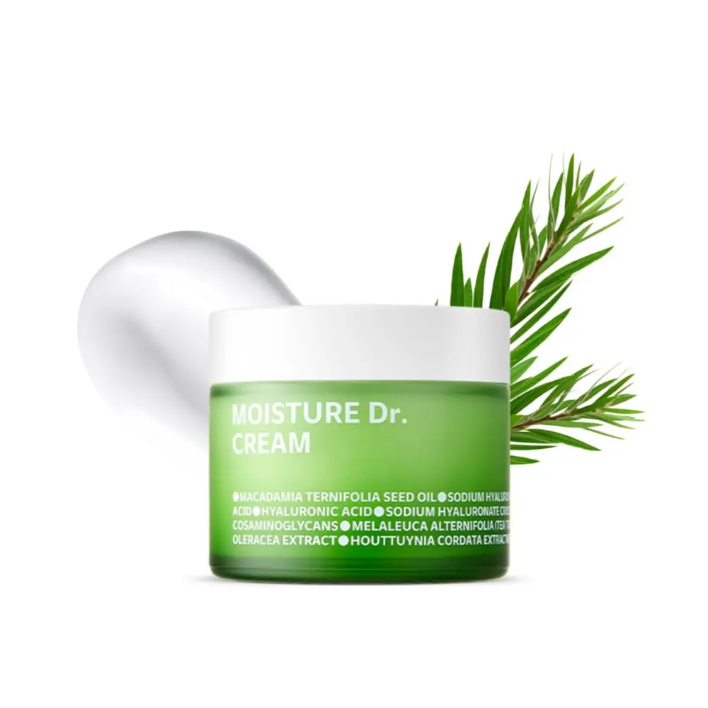 ISOI Moisture Dr. Cream 70ml, Deep Hydration & Skin Barrier Support with Hyaluronic Acid, Lightweight Moisturizer for Sensitive Skin (2.37 fl.oz)