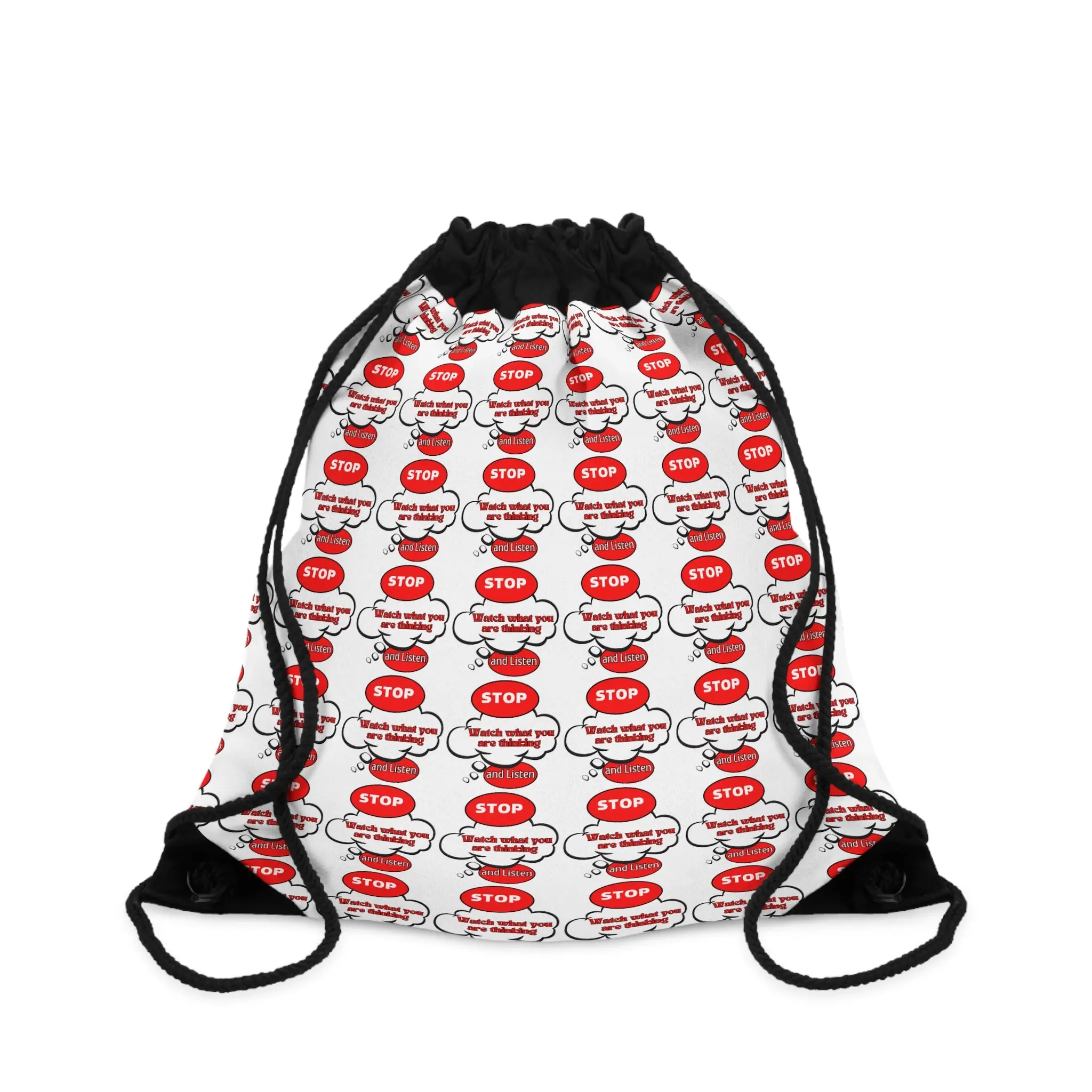 Mindfulness Drawstring Bag - 'Stop and Listen' Design