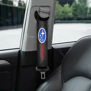 Subaru Leather Seat Belt Shoulder Pad Set, Car Accessory, Universal Car Interior Decoration Accessories, Fits Subaru Sti Legacy Ascent Forester Xv Wrx Brz