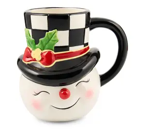 MacKenzie- Childs Nostalgia Snowman Mug