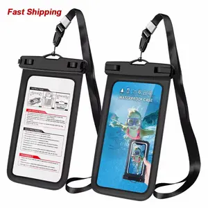 Waterproof Cell Phone Pouch Clear PVC IPX8 Waterproof Mobile Phone Bag with Lanyard