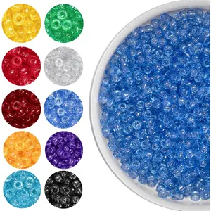 Blue Glitter Pony Beads (1200pcs 6x9mm), Pony Beads Bulk for Bracelets Necklace  Making, Arts & Crafts Beading Supplies for  Making, Hair Beading