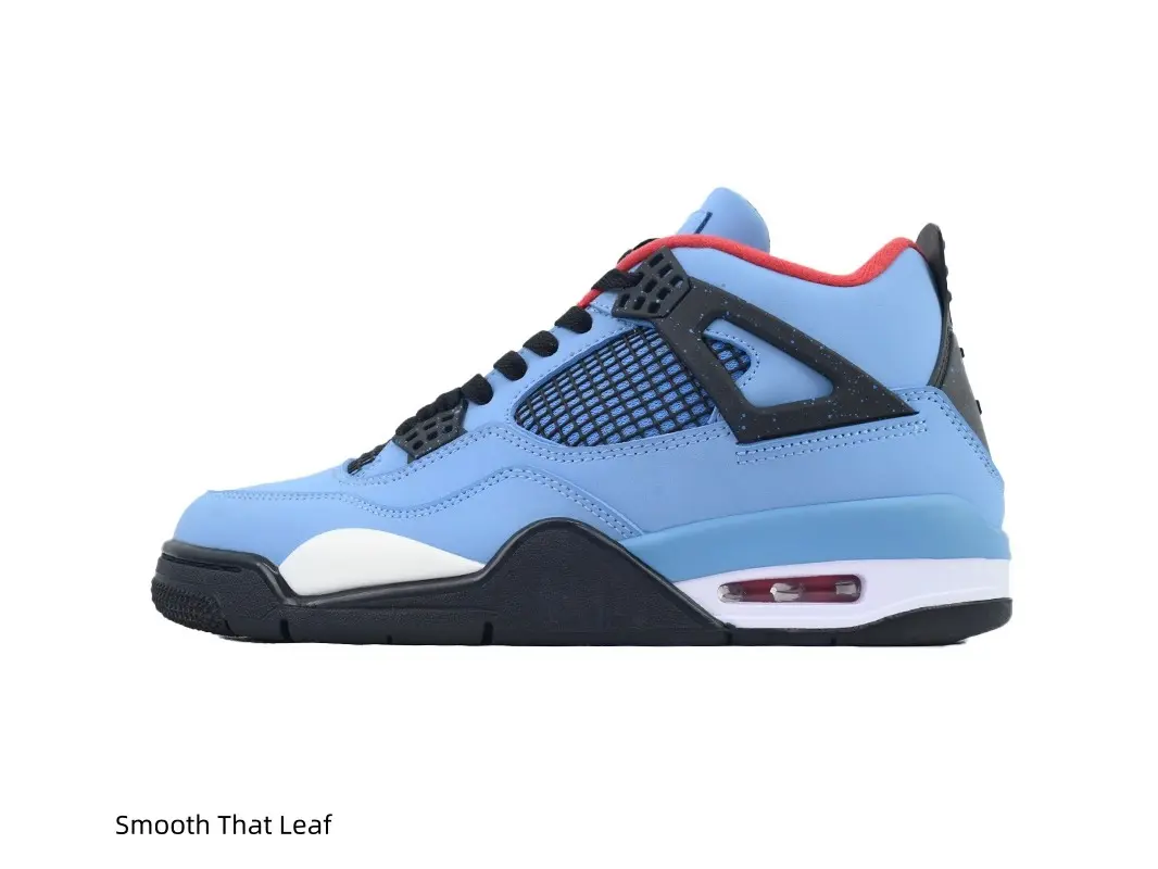 Two-Tone Blue Mid Top Sneakers, Smooth Leather Upper, Breathable Mesh Panels, Red Interior Lining, Black Rubber Outsole, Classic Basketball Shoes For Daily Street Outfits#MidTopSneakers #BasketballShoes #StreetwearSneakers