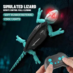 Gravity Defying RC Wall Climbing Lizard-Remote Control Robot Gecko with LED Lights-Vacuum Tech All-Terrain Stunt Animal-Cool Gadget Toy-Perfect Easter Birthday Christmas Gift for Kids Boys Teens Adults Ages 4 5 6 7 8 9 10 12 14+