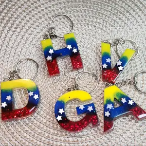 uv Resin Letter Venezuelan Keychain