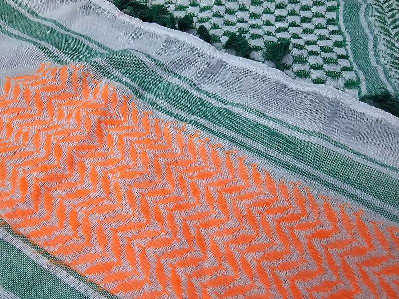 Keffiyeh Scarf - Ireland Flag Colors - Made in Syria