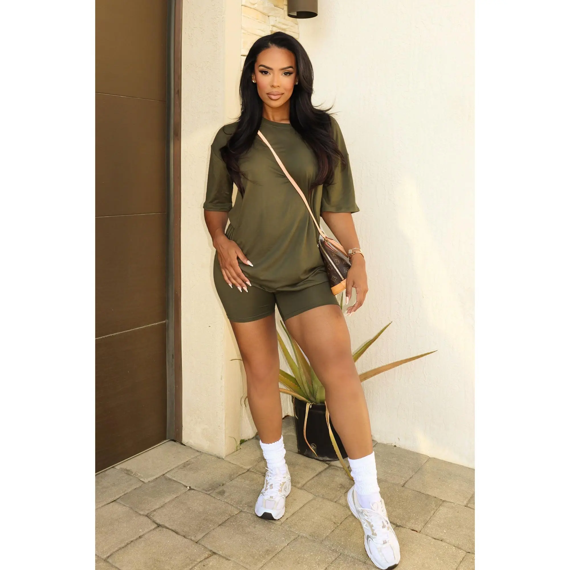 Weekend Vibes Short Set - Olive