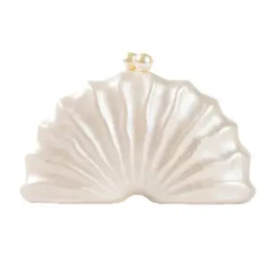 Women Mini Pearl Bag Cute Evening Clutch Bag Wedding Party Female Lady Purse Handbag Elegant Shell Design