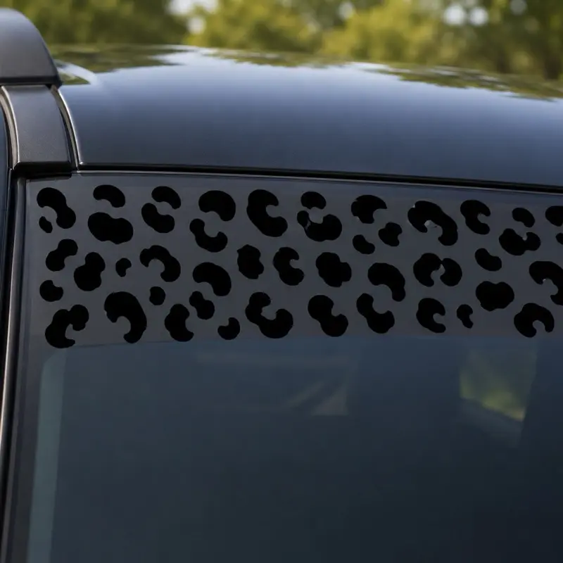 Leopard Car Decal, Waterproof Vinyl Sticker for Car Windows, Bumpers, Doors