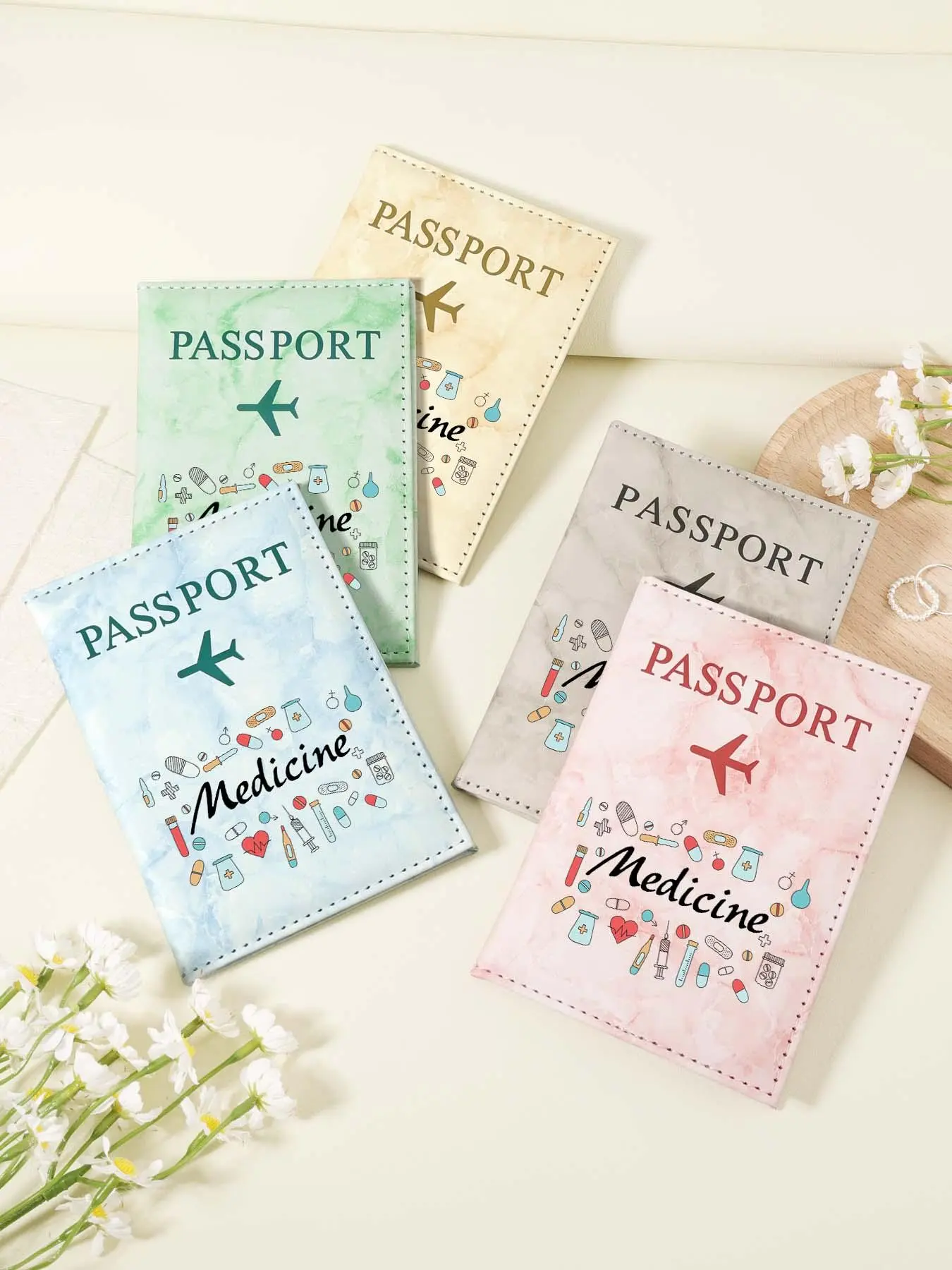 Letter Pattern Passport Holder, Lightweight & Portable Passport Case, Simple Casual Passport Holder for Airplane, Couple Passport Holder, Bank Card, Credit Card