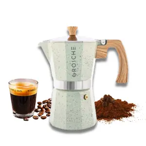GROSCHE MILANO STONE Stovetop Espresso Maker (Mint Green) Coffee Pot