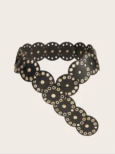Women's Y2K Boho Belt, Rivet Decorative Waistband, Casual Fashion Accessory for Dresses Pants Coats Streetwear, Boho Style Belt