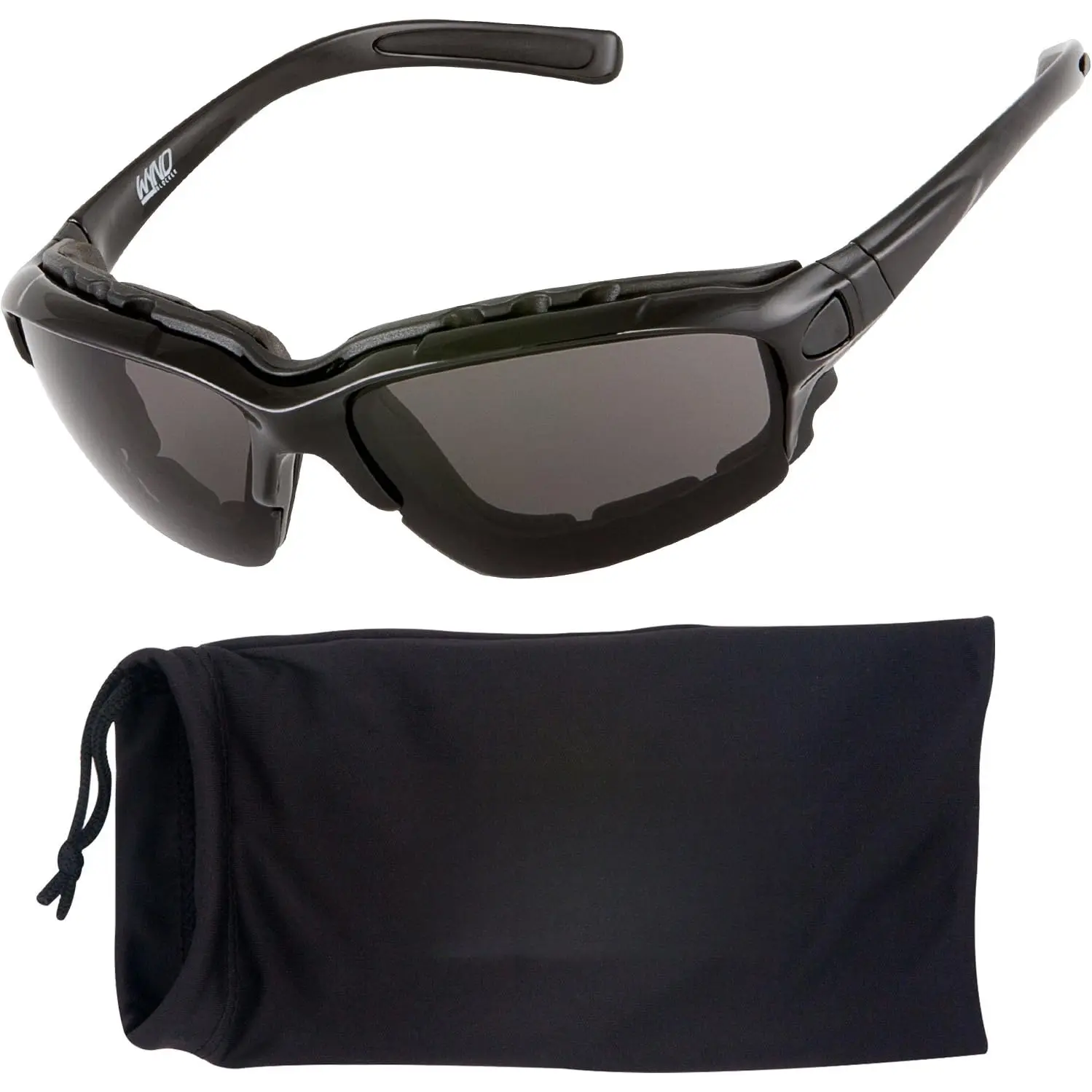 Unisex Motorcycle Riding Protective Glasses - Synthetic Lenses, Polarized Wrap-Around Design, Color Options: Black, Orange, Red, Polarized Amber, Smoke