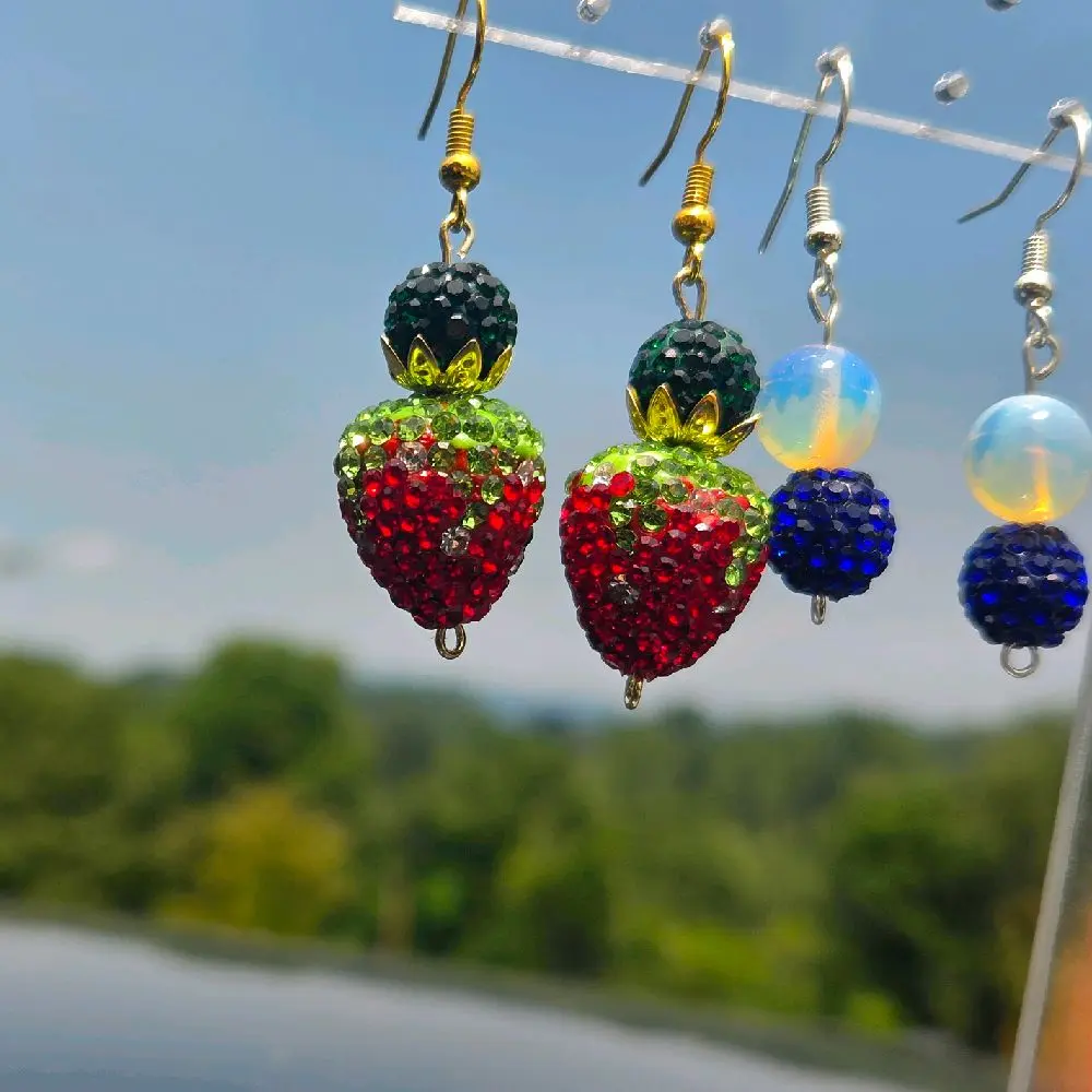 Strawberry Evergreen earrings
