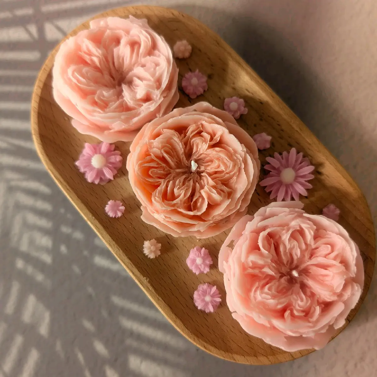 Candle Pink Austin Rose Candle, Handmade Candle Flower, Soy Wax Decor Ornaments Decoration Freshener giant