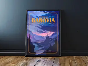 Barovia DnD Castle Ravenloft Travel Poster - Dungeons and Dragons Decor - Curse of Strahd