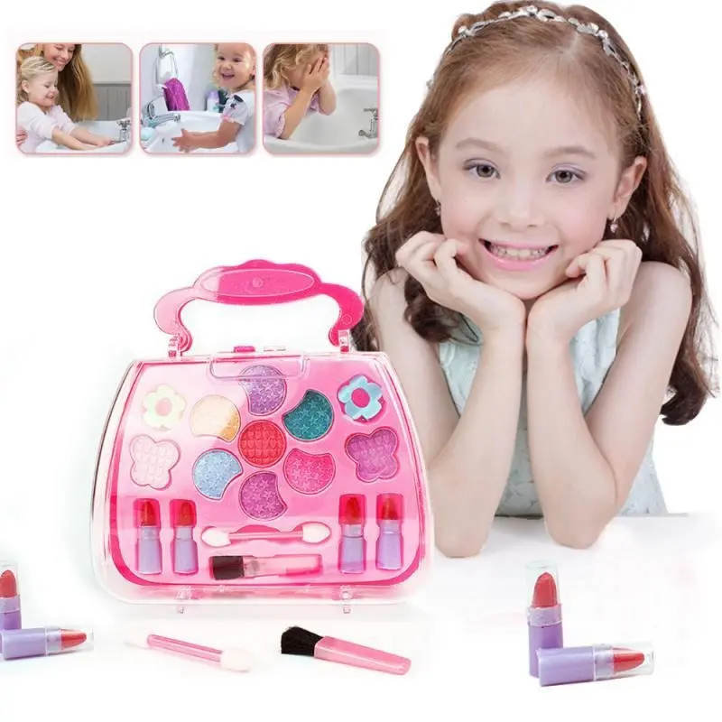 1pc Handbag-Style Portable Children's Makeup Toy Set, Including Eyeshadow, Lipstick, Powder & Blush, Princess Role-Play Toy for Kids, Ideal Birthday & Christmas Holiday Reward Gifts