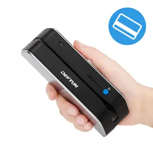 Deftun Bluetooth MSR-X6(BT) Magnetic Stripe Card Reader Writer Encoder Mini Portable,usb c card reader