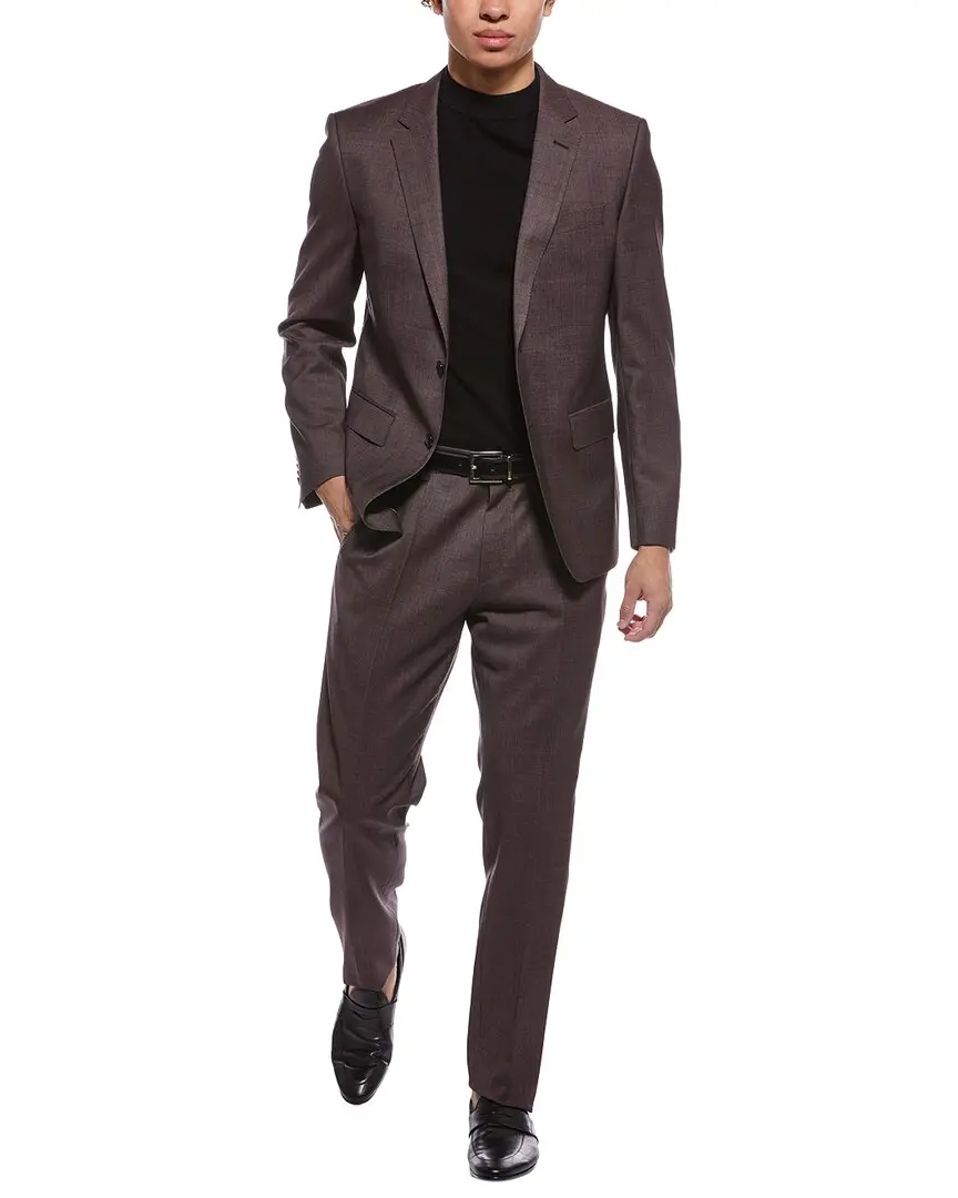 Hugo Boss 2pc Wool-Blend Suit with Flat Front Pant