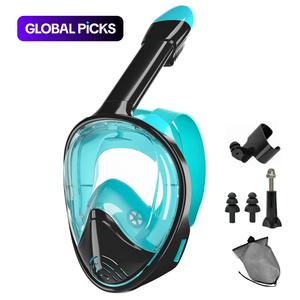 full face diving mask, 1 set anti-fog & anti-leak diving mask with breathing tube & camera bracket, goggles mask, water sports equipment for scuba diving & swimming adventure, diving gear