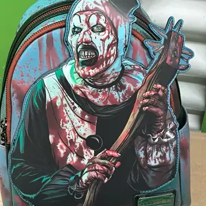 Terrifier Art The Clown Glow Mini BackPack EE Exclusive LoungeFly Terrifier Art The Clown Glow Mini BackPack EE Exclusive LoungeFly