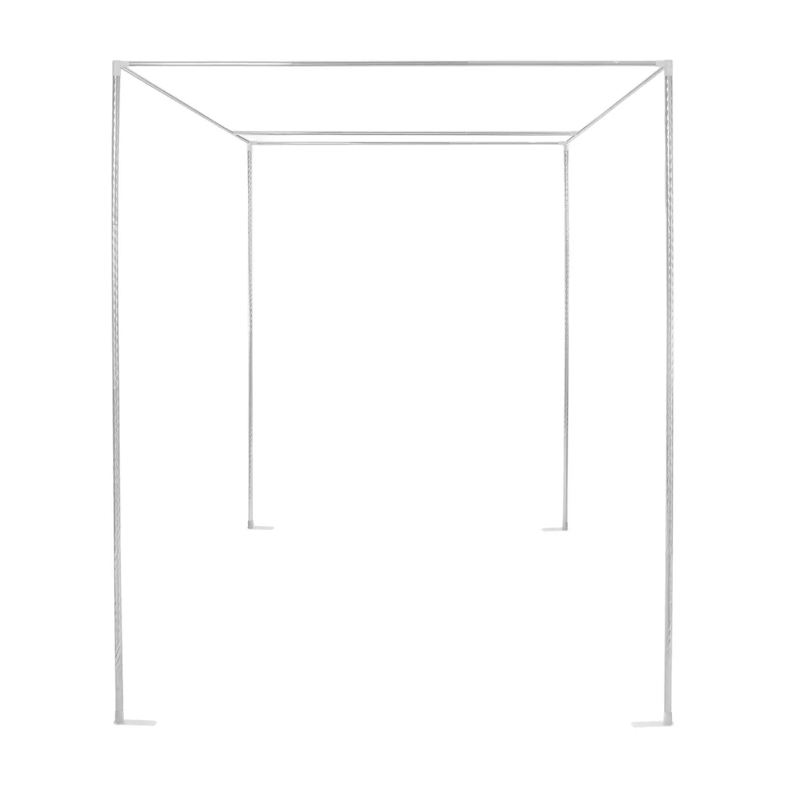 Stainless Steel Bed Canopy Stand 2x2m Fits 4.9ft to 5.9ft Beds for Curtains Mosquito Nets Room Decor DIY, 4.92 Ft, Bedrooms