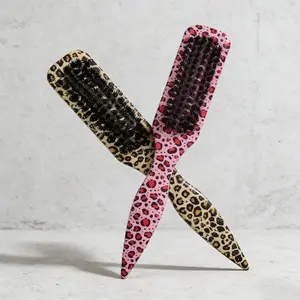 Mixed Color Hair Brush Set, Hard Bristle Styling Brush, Sharp Tail Plastic Mustache Brush, Volumizer Brush, Daily Care and Styling for Hair and Beards