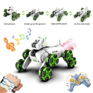 Robot Dog Toys, Remote Control Stunt Car for Kids Adults, Eight Wheeled Stunt Robot Dog with Music, Gesture Sensing & 2.4Ghz Remote Control Cars, Robots Dog for Kids, Birthday Gifts Christmas Gifts