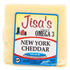 New York Cheddar Cheese Block | 8 oz | Jisa's Farmstead Cheese