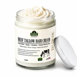 Spanish Garden Beef Tallow Hair Cream (250ml) – Lightweight Leave-In Conditioner for Deep Hydration, Frizz Control & Smooth Healthy-Looking Hair