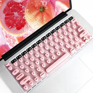 Keyboard Cover for Long Nails with Tactile Markers | Heart-Shaped Silicone Anti-Static Keys Protector, Universal Fit for MacBook Air/Pro (2020-2024 Models)Gift