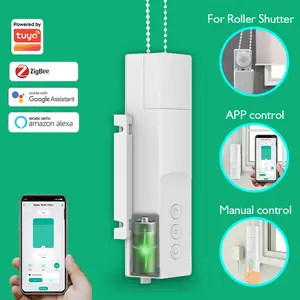 Tuya Zigbee Smart Roller Shade Driver Electric Blackout Blinds Motor Curtains Power By Battery Works With Tuya Window Curtain Alexa Google Home Yandex Voice