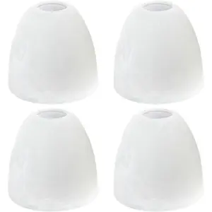 4 Pack Glass Lamp Shade Replacement with 1.7" Fitter Opening for Ceiling Fan Light Kit Wall Sconce Pendant Light Fixture