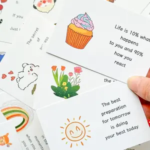 90 Inspirational Affirmation Cards, Quote Cards, Positive Paper Messages, Birthday & Christmas Gifts, Thank You for Employees & Colleagues