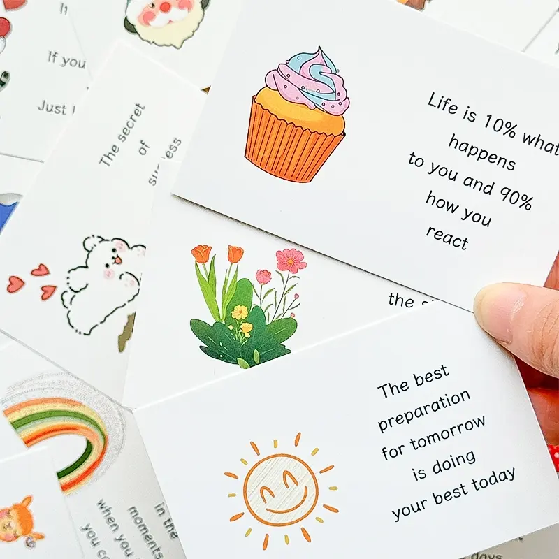 90 Inspirational Affirmation Cards, Quote Cards, Positive Paper Messages, Birthday & Christmas Gifts, Thank You for Employees & Colleagues