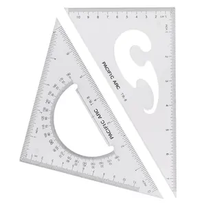 Pacific Arc - Scholastic Triangle Set 30/60 & 45/90 - 8", 10", or 12" Size -  Student, Professional or DIY use, 45/90 degree and 30/60 degree triangle set for Geometry, Drawing, and Drafting