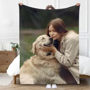 Custom Blanket with Picture, Personalized Photo Blankets Throw with Photos for Adults Kids Family Best Friend in Birthday Christmas Wedding Customizable Pictures Gifts (1 Photo)