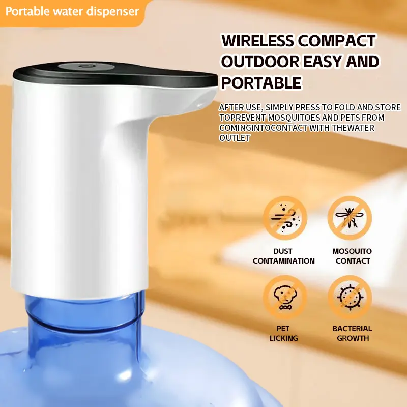 Portable Water Dispenser Pump for 5 Gallon Bottles, Wireless Charging ...