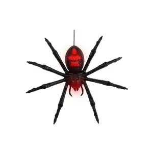 Red Light Up Spider Wall Decoration