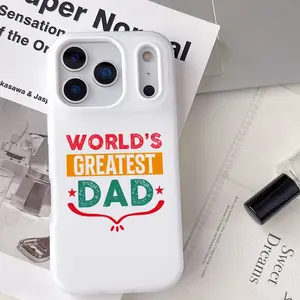 World’s Best Dad Phone Case For iPhone 17 16 15 14 13 12 11 Pro Max Plus Mini Clear Jelly Case – Luxury Crystal Clear Shockproof Slim Protective Phone Cover, Scratch-Resistant Stylish Gift for Women & Men