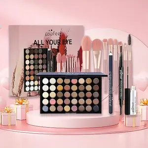 40 Color EyeShadow Palette Multicolor Makeup Set Tools Eyelash Brush Eyeliner Mascara Eyebrow Pencils Combination Easy To Apply Matte Powder Cosmetic