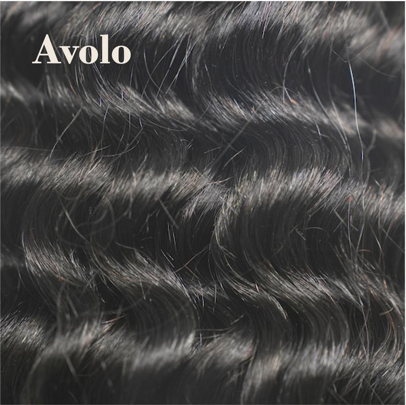 Deep Wave Bulk for Boho Butterfly Locs Real Human Hair 3 Strands per Pack Total 110g For Hair Extensions Soft Glossy Full and Bouncy No Shedding No Tangling