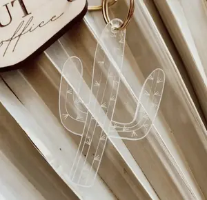 Simple Saguaro Cactus Keychain