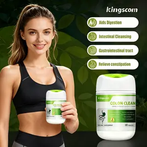 Kingscom Colon Clean Supplement 30 Tablets Natural Herbal Blend, Gentle Intestinal Support for Digestive Comfort, Balances Gut Microflora, Eases Bloating, Improves Nutrient Absorption for Men Women Daily Gut Wellness