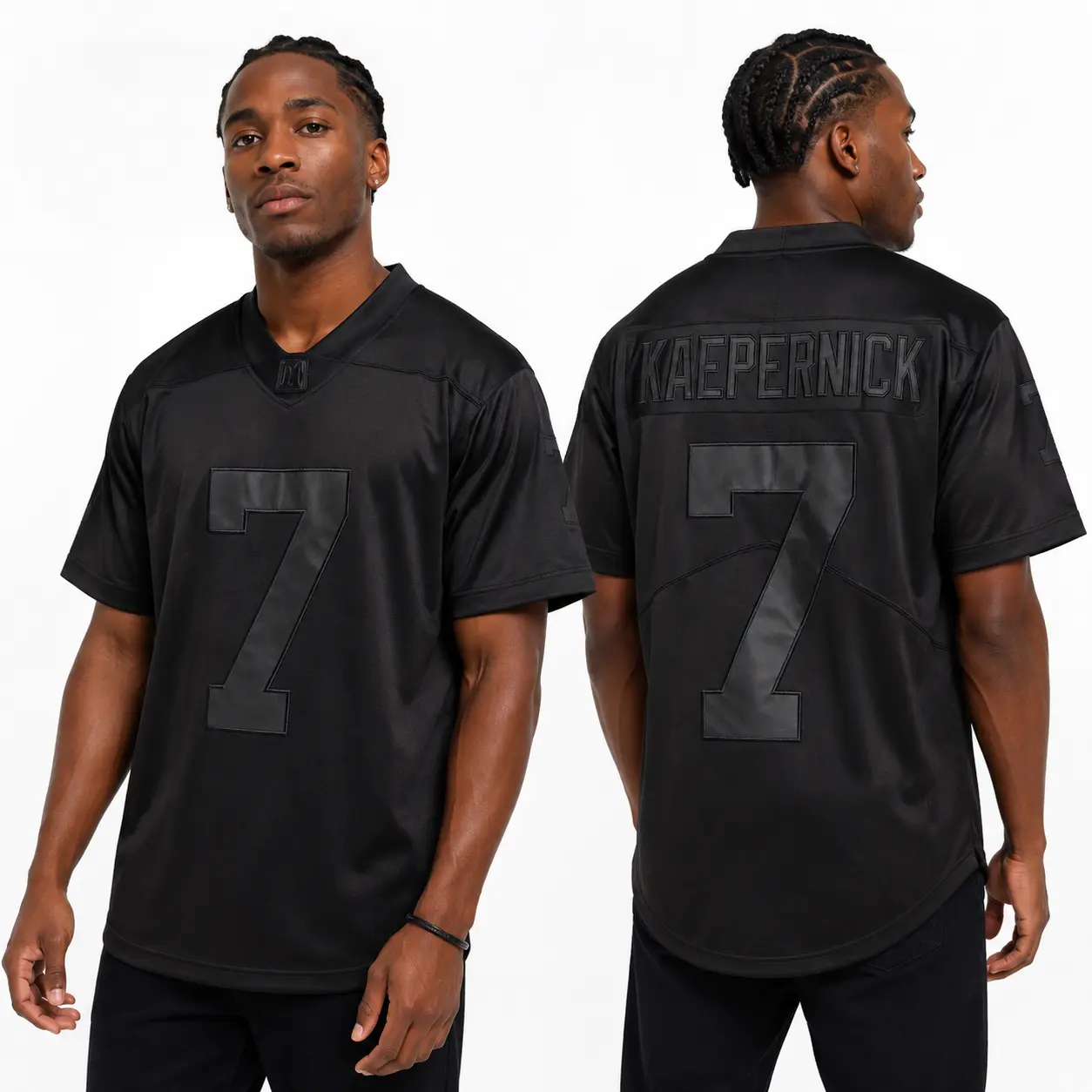 JKNAKN Men's 7 Stitched Movie Football Jersey, Colin Black & White Fan Sportswear Top, Quick Dry Male Sportswear, Sporty Chic Casual Wear with Crisp Name Retention