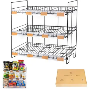 Candy Display Rack| Candy Organizer| Snack Organizer For Countertop| Display Snack Rack| Snack Shelf And Chip Rack For Stores| Snack Display For Counter| Snack Stand For Stores, Office, And More