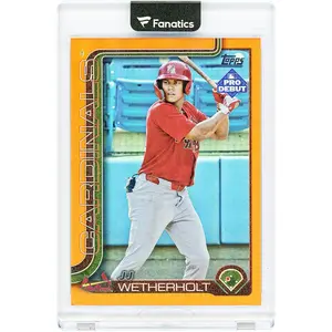 JJ Wetherholt Palm Beach Cardinals 2025 Topps Pro Debut Orange Foil #PD-94 #9/25 Card
